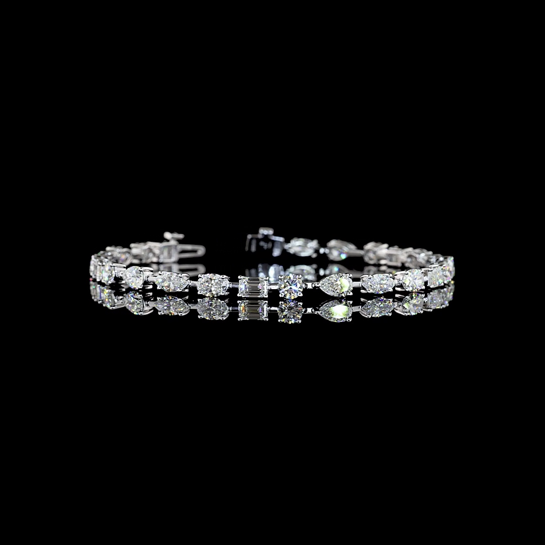 White gold Diamond Station Bracelet · 7.2 ct