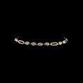 Yellow gold Diamond Station Bracelet · 3.03 ct