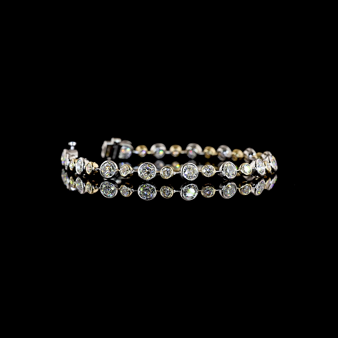 White gold Diamond Station Bracelet · 5.99 ct