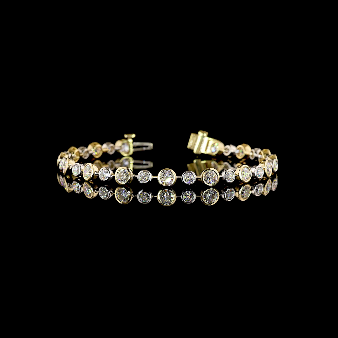 White gold Diamond Station Bracelet · 5.28 ct