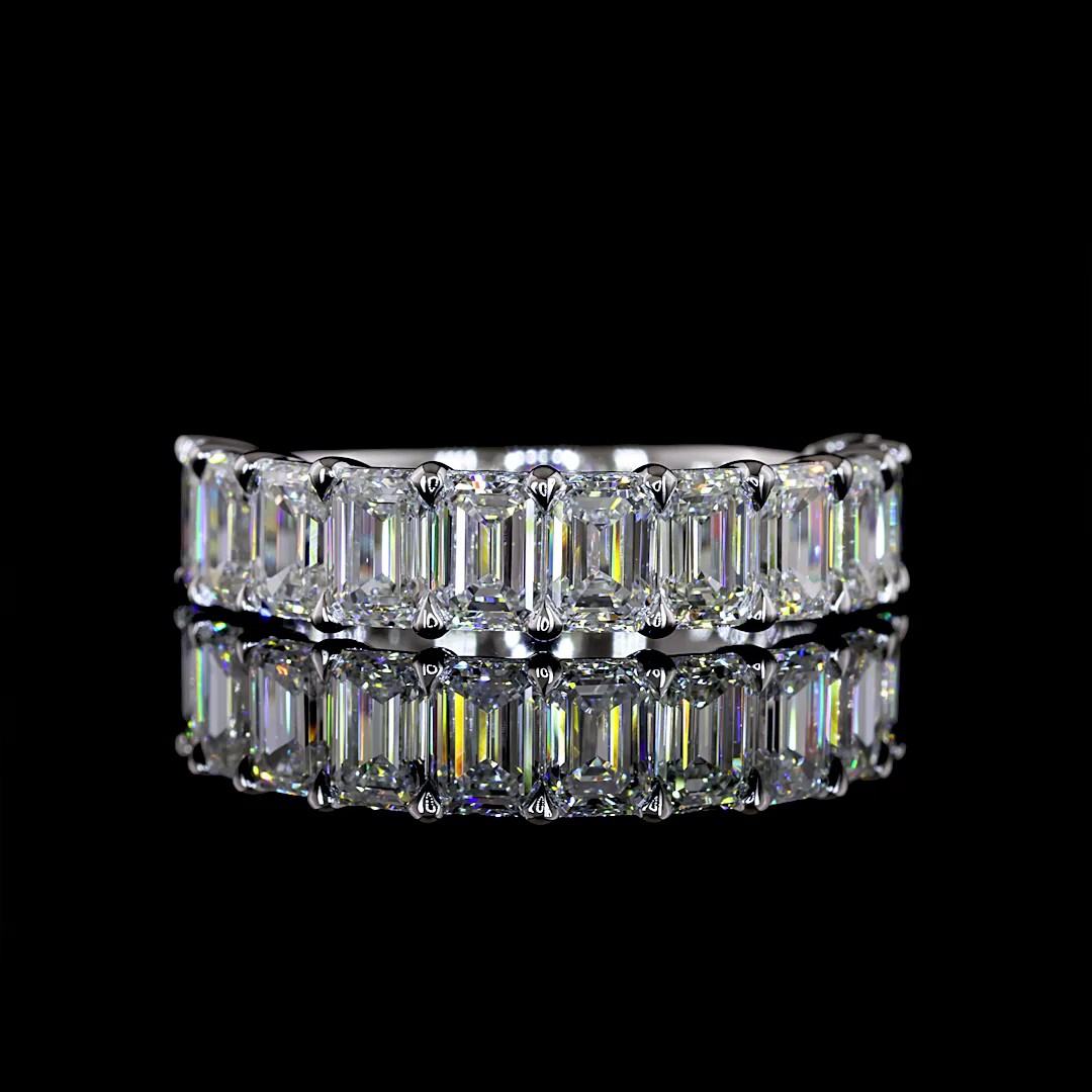 White gold Diamond Half Eternity Band · 3.27 ct