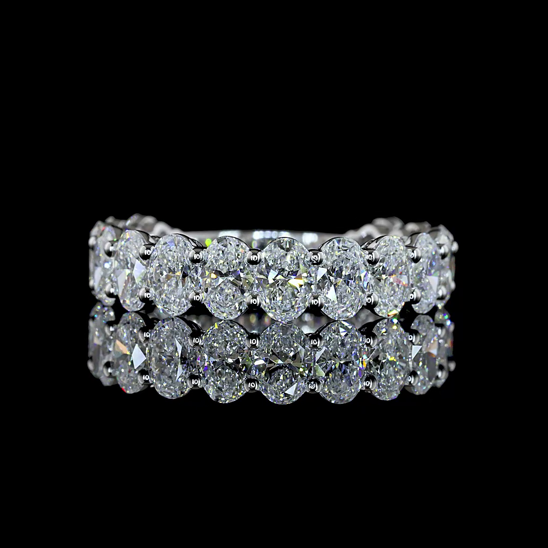 White gold Diamond Three-Quarter Band · 3.34 ct