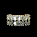 Yellow gold Diamond Three-Quarter Band · 3.39 ct