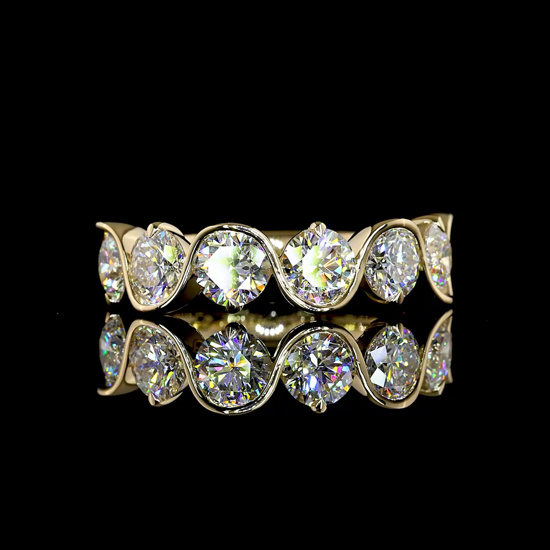 Yellow gold Diamond Seven-Stone Band · 2.73 ct