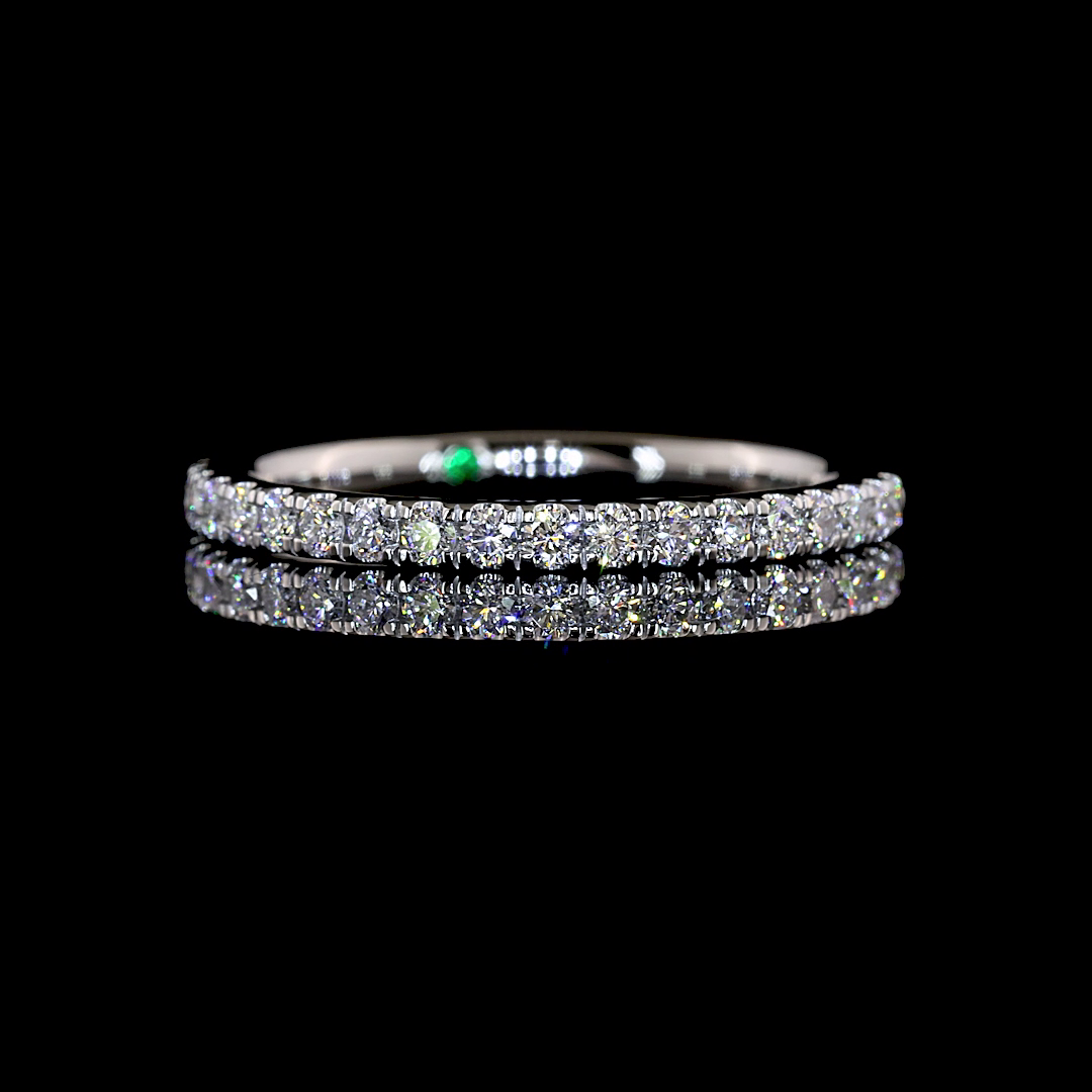 White gold Diamond Three-Quarter Band · 0.37 ct