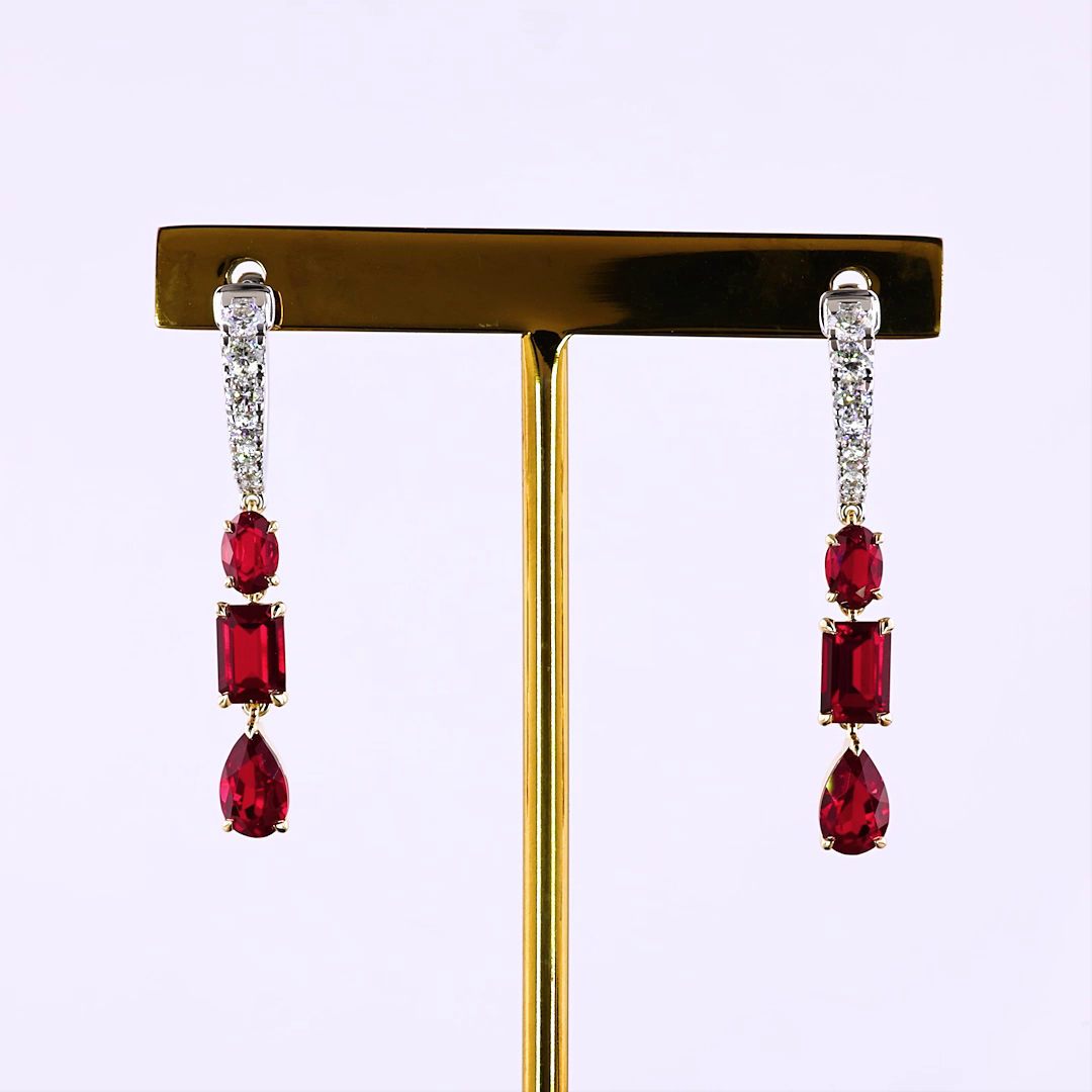 White gold Diamond Hanging Earrings · 0.55 ct