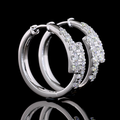 White gold Diamond Huggies · 1.25 ct
