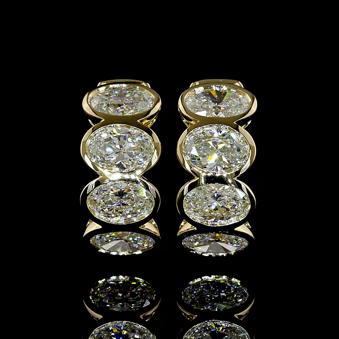 Yellow gold Diamond Huggies · 2.01 ct