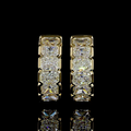 Yellow gold Diamond Huggies · 1.98 ct