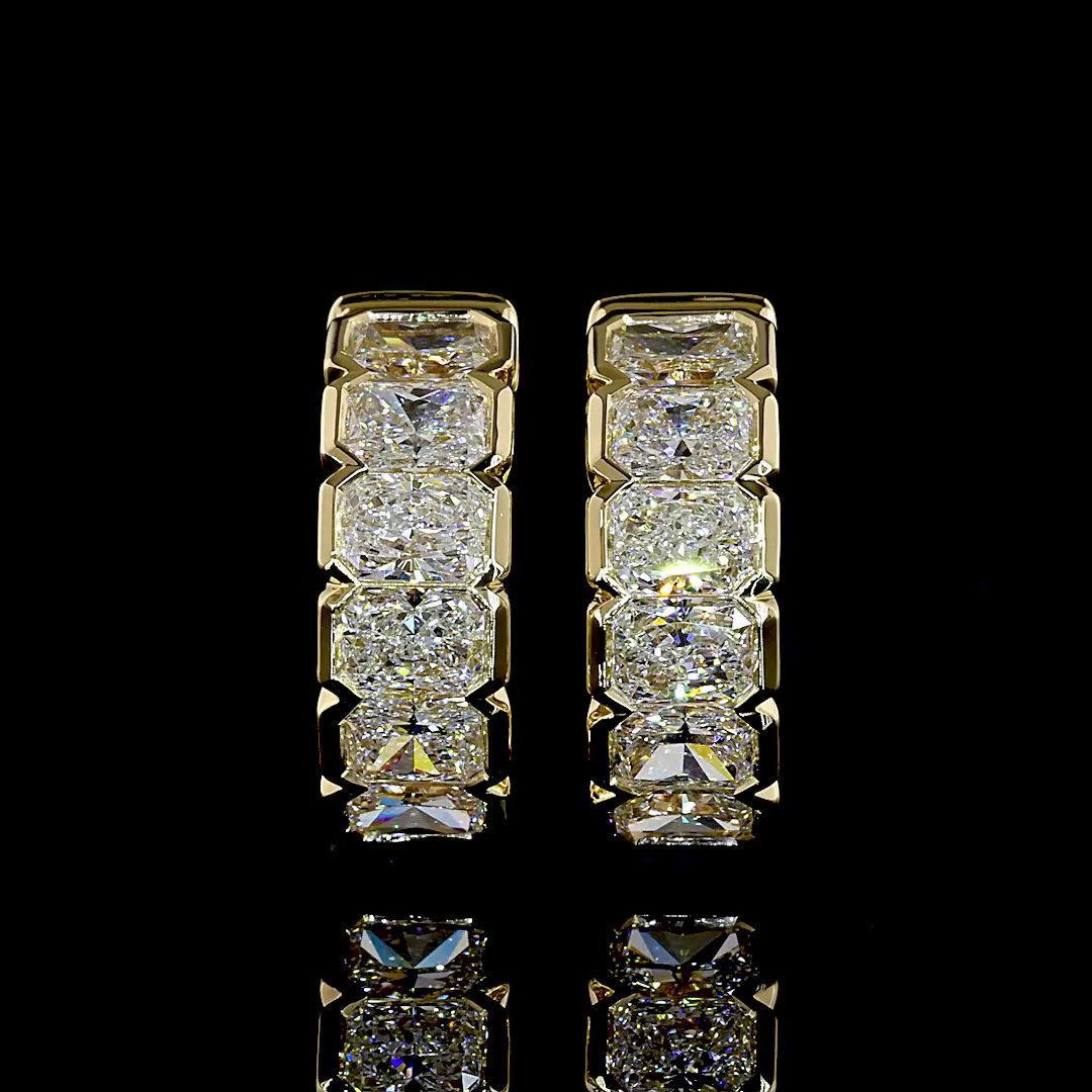 Yellow gold Diamond Huggies · 1.98 ct