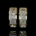 Yellow gold Diamond Huggies · 3.01 ct