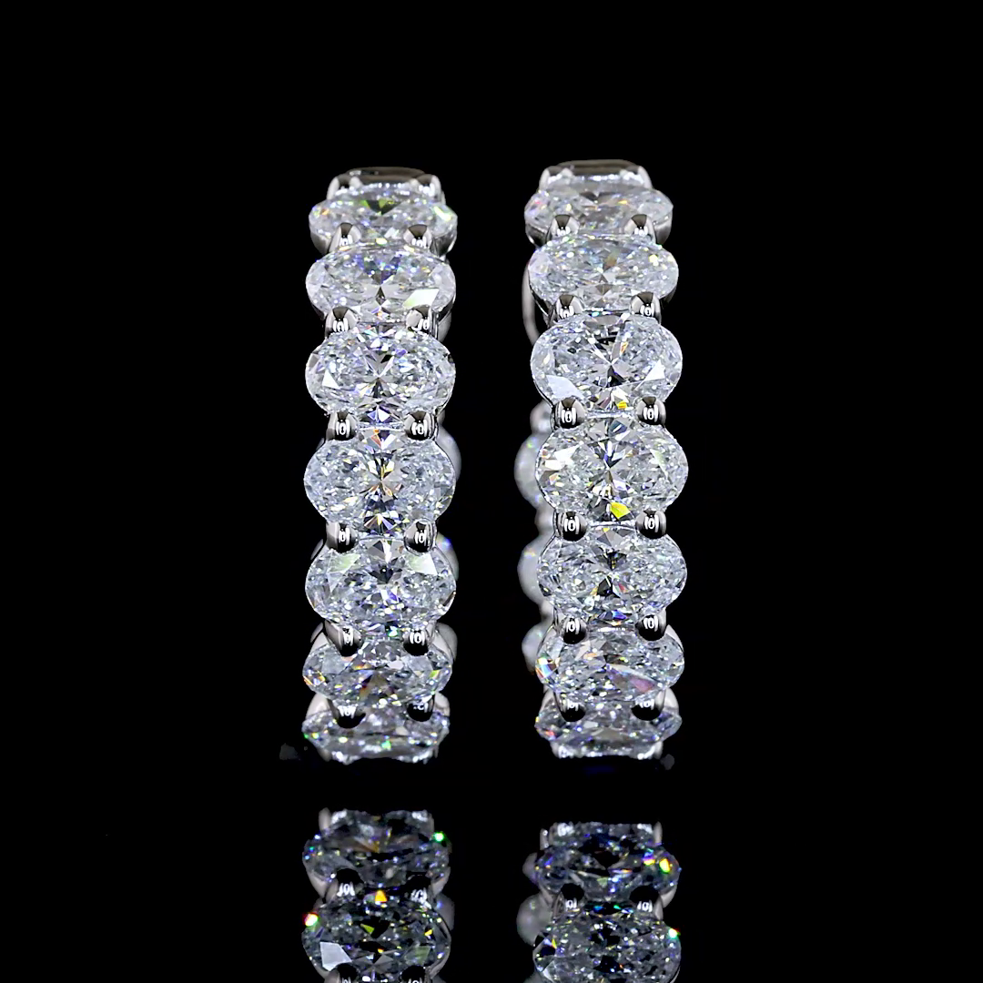 White gold Diamond Huggies · 1.85 ct