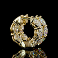 Yellow gold Diamond Huggies · 6.1 ct