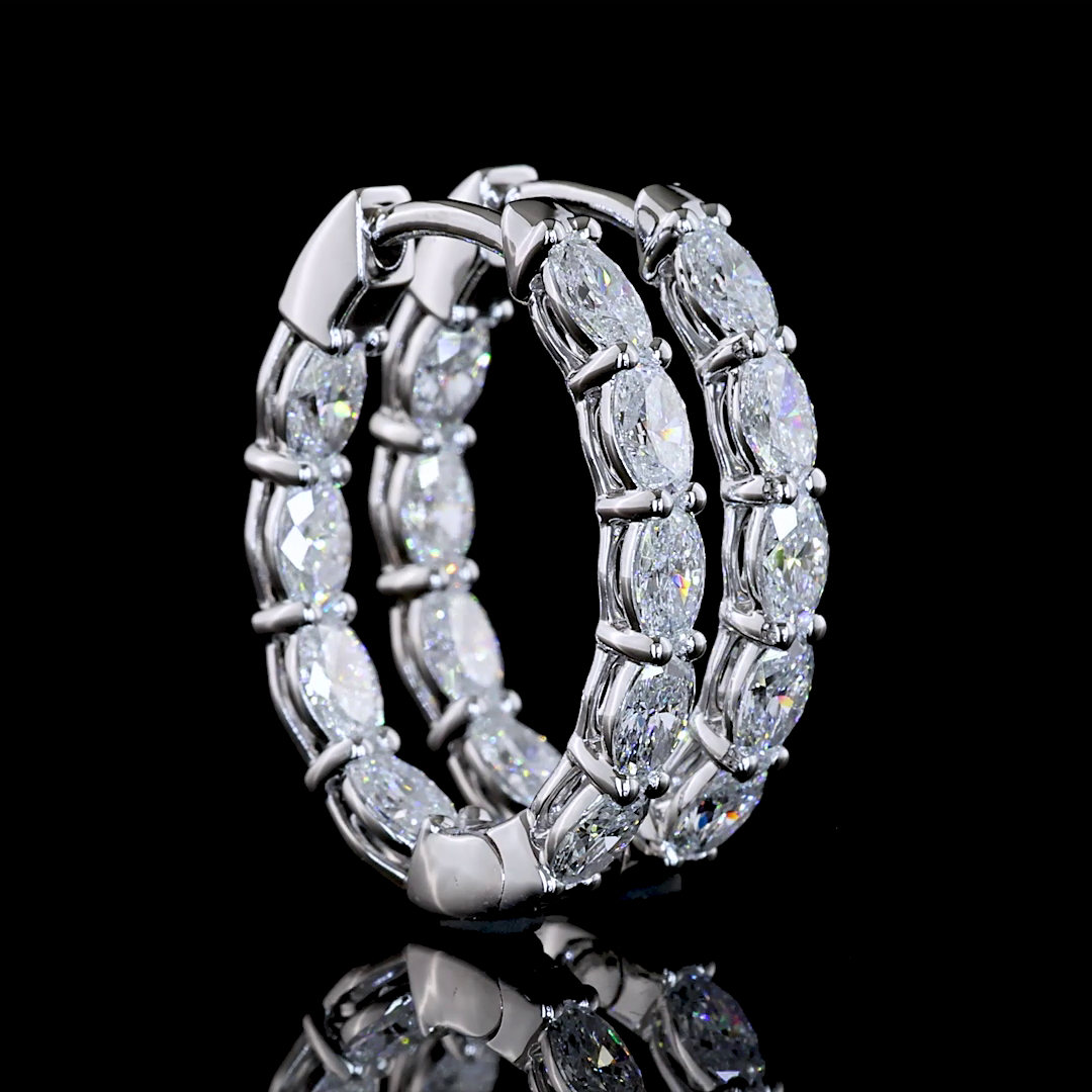 White gold Diamond Hoops · 2.08 ct