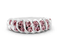 Multi-Row Round Morganite Band in White gold with Channel Setting 