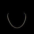 Yellow gold Diamond Station Necklace · 3.21 ct
