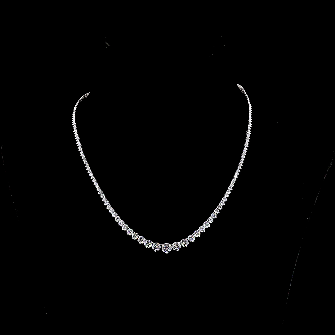 White gold Diamond Riviera Necklace · 10.57 ct