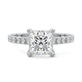 Platinum Princess Diamond Accented Engagement Ring
