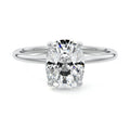 Silver Cushion Diamond Hidden Halo Solitaire