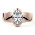 Rose gold Oval Diamond Solitaire Engagement Ring