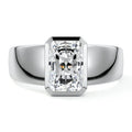 White gold Radiant Diamond Solitaire Engagement Ring