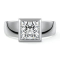 Platinum Princess Diamond Solitaire Engagement Ring