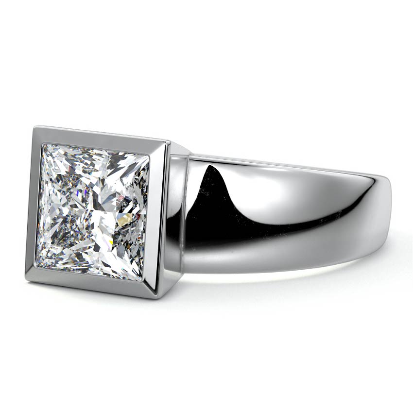 Platinum Princess Diamond Solitaire Engagement Ring