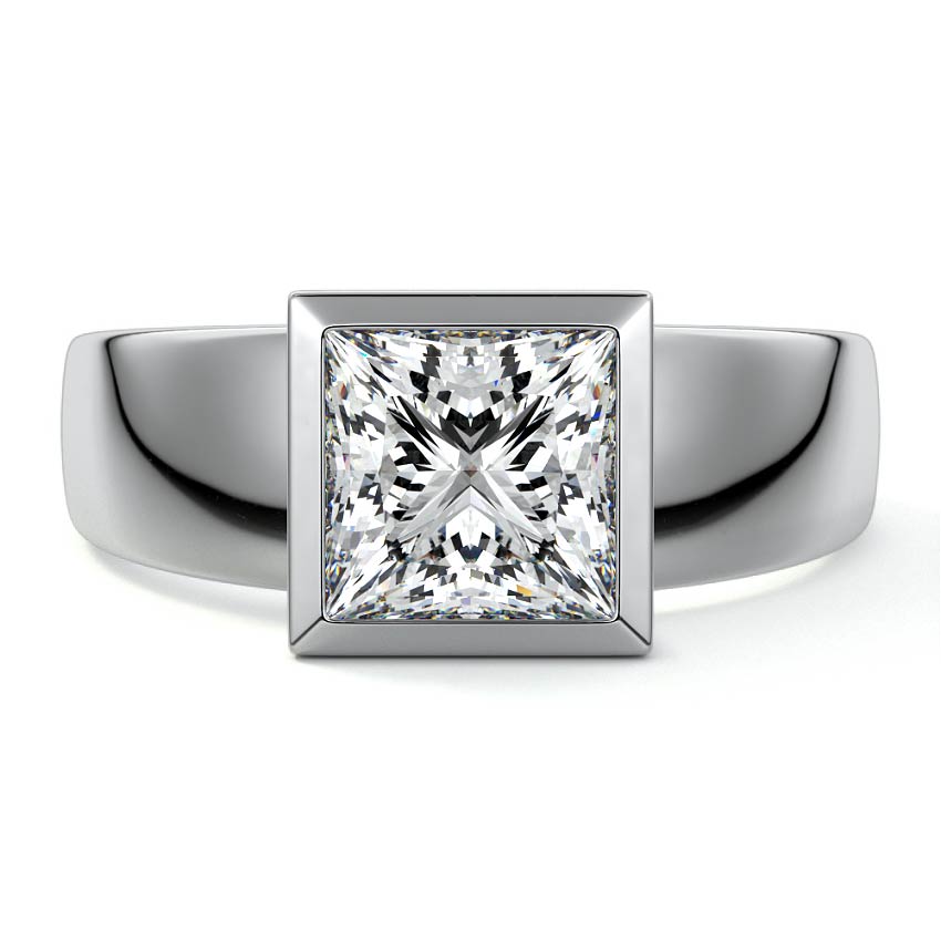 Platinum Princess Diamond Solitaire Engagement Ring