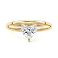 Yellow gold Heart Diamond Solitaire Engagement Ring