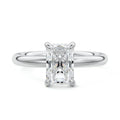 White gold Radiant Diamond Solitaire Engagement Ring