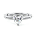 White gold Heart Diamond Solitaire Engagement Ring