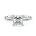 Silver Princess Diamond Solitaire Engagement Ring