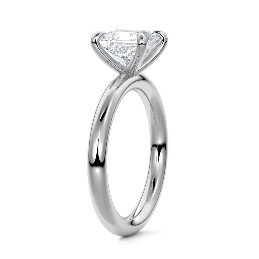 Silver Princess Diamond Solitaire Engagement Ring