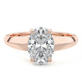 Rose gold Oval Diamond Solitaire Engagement Ring