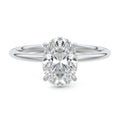 White gold Oval Diamond Classic Solitaire Engagement Ring