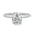 Platinum Cushion Diamond Classic Solitaire Engagement Ring