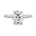 Platinum Cushion Diamond Solitaire Engagement Ring with Twisted Cathedral Setting