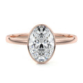 Rose gold Oval Diamond Solitaire Engagement Ring