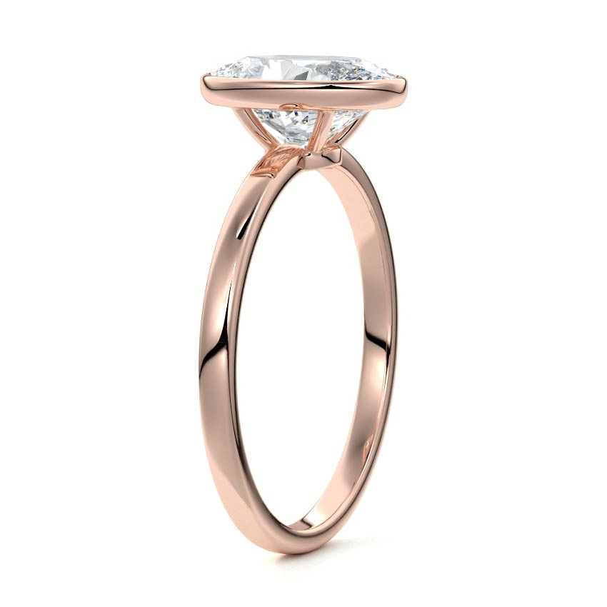Rose gold Oval Diamond Solitaire Engagement Ring