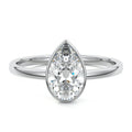 White gold Pear Diamond Solitaire Engagement Ring