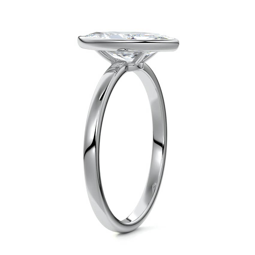 Platinum Marquise Diamond Solitaire Engagement Ring