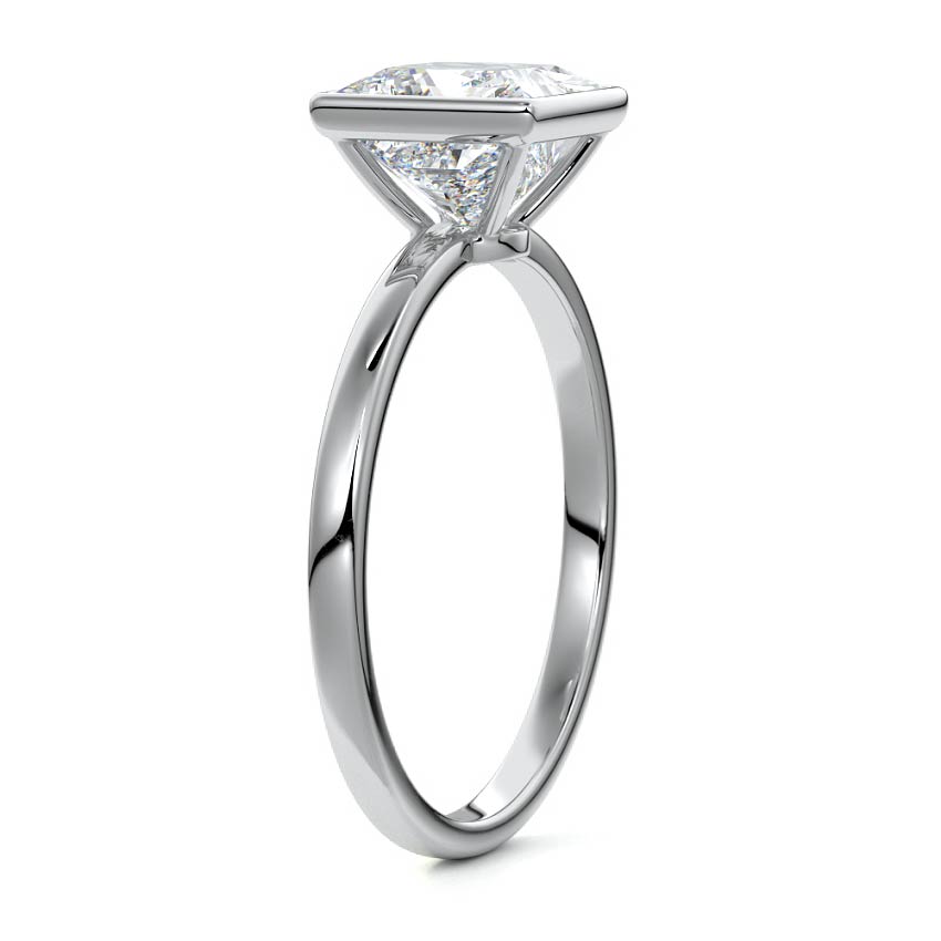 Platinum Princess Diamond Solitaire Engagement Ring