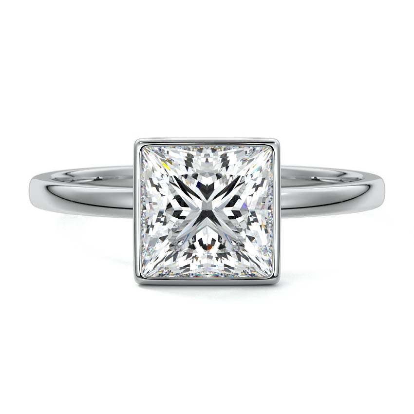 Platinum Princess Diamond Solitaire Engagement Ring