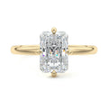 Yellow gold Radiant Diamond Solitaire Engagement Ring with Open Cathedral Setting