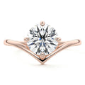 Rose gold Round Diamond Solitaire Engagement Ring