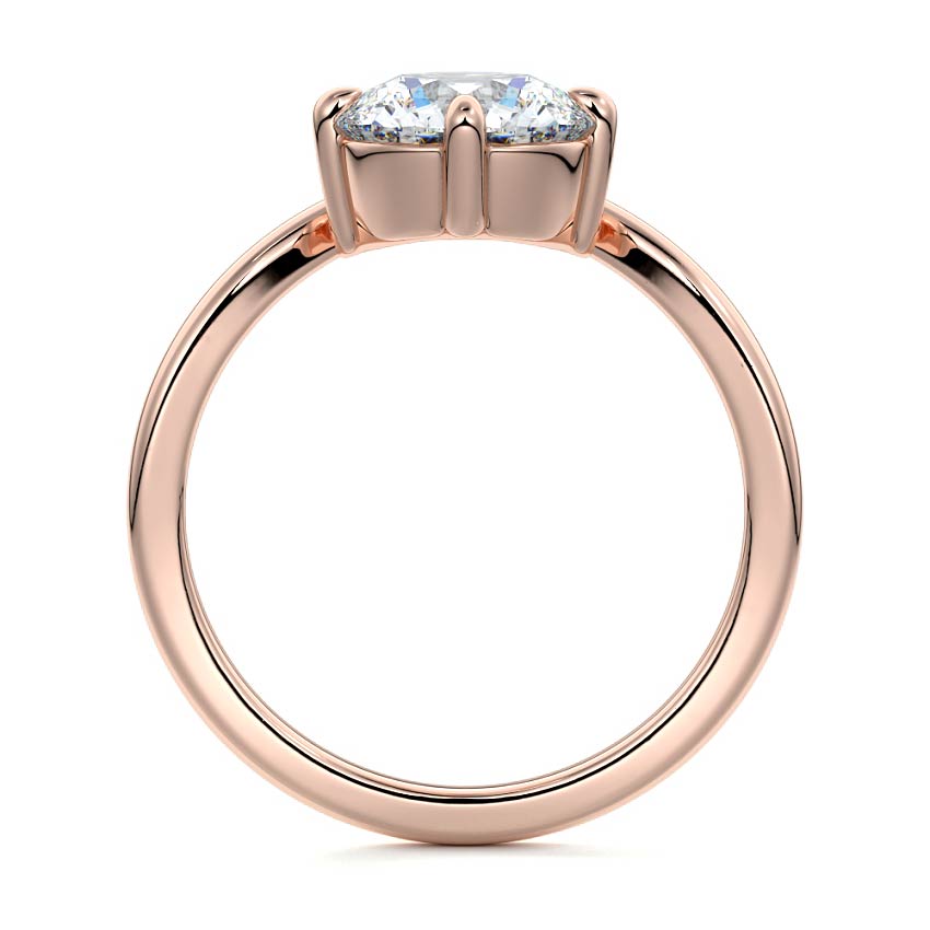 Rose gold Round Diamond Solitaire Engagement Ring