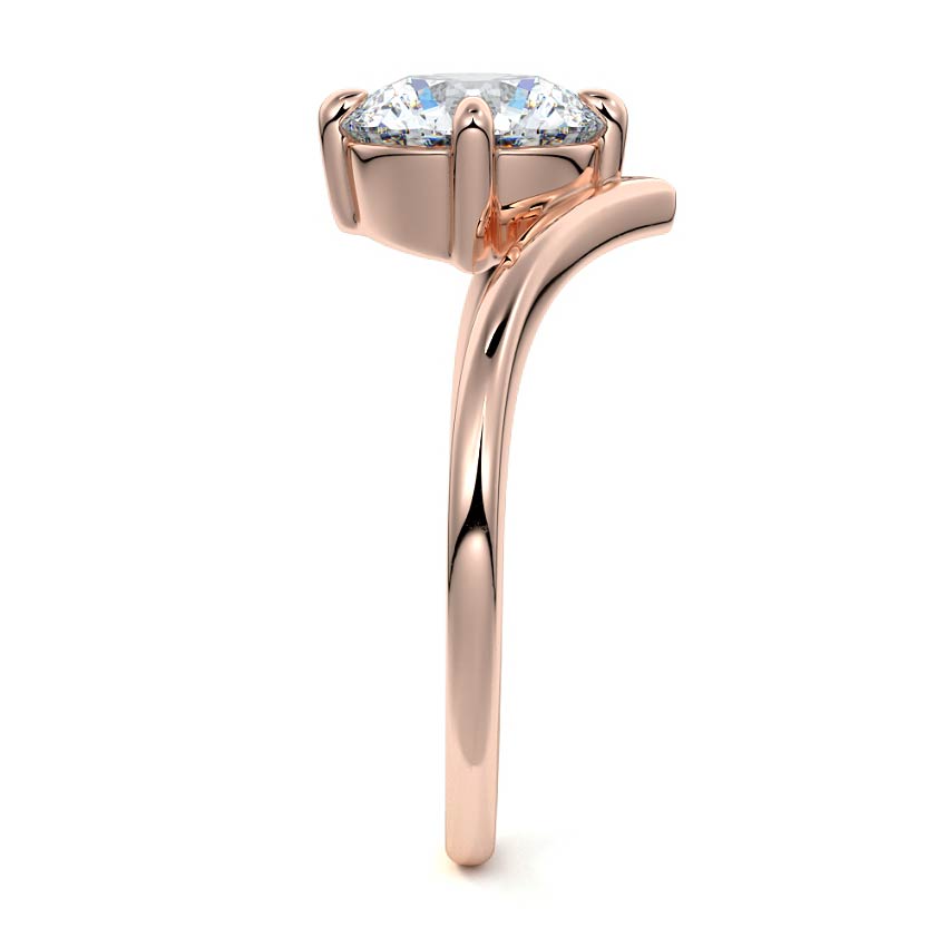 Rose gold Round Diamond Solitaire Engagement Ring
