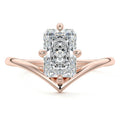Rose gold Radiant Diamond Solitaire Engagement Ring