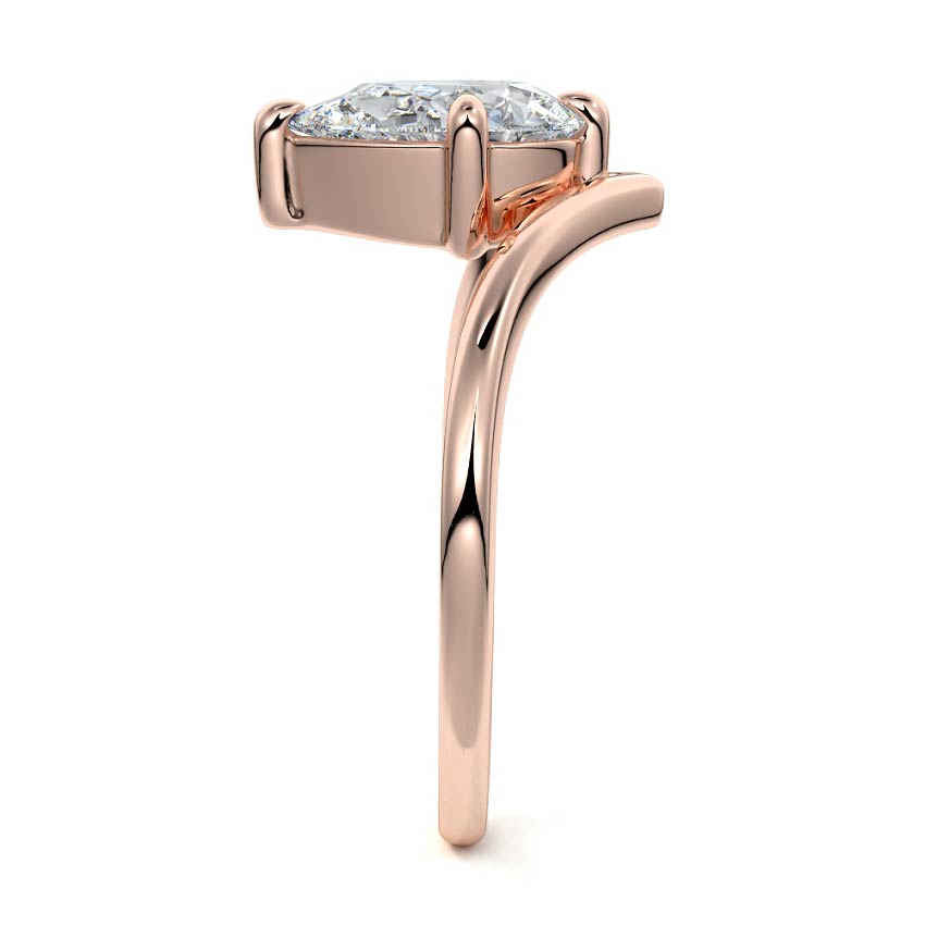 Rose gold Pear Diamond Solitaire Engagement Ring