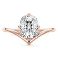 Rose gold Cushion Diamond Solitaire Engagement Ring